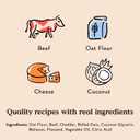 Bocce's Bakery Oven Baked Say Moo Treats for Dogs, Wheat-Free Everyday Dog Treats, Made with Real Ingredients, Baked in The USA, Natural Soft & Chewy Cookies, Beef & Cheddar Recipe, 6 oz (EXP 07/09/26)