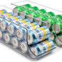 Sorbus Can Dispenser for Refrigerator - 12 Can Fridge organizer Rotation System Rack - Clear Soda Can Organizer for Refrigerator, Freezer & Pantry - Great for Kitchen Organization & Storage (2-Pack)