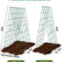 2 Pack Cucumber Trellis, 60inch A-Frame Rustproof Steel Wire Garden Trellis for Raised Beds, Heavy Duty Climbing Plants Supports for Cucumber,Tomato, Climbing Plants and Flowers