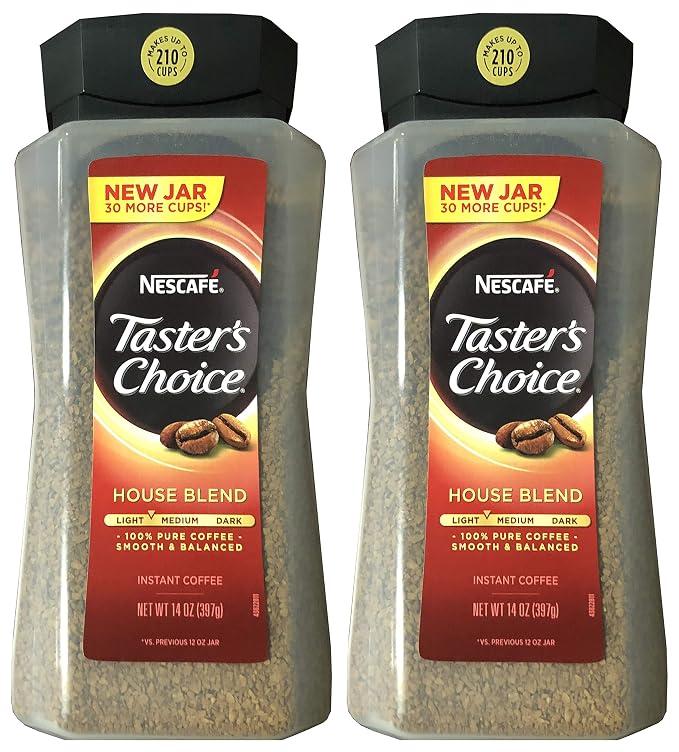Taster's Choice Original Gourmet Instant Coffee, 14 Ounce Jar, Pack of 2, Best Before: SEP/2026