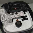 HOSPAN Collapsible Foot Spa with Heat, Bubble, Red Light, and Temperature Control, Foot Bath Massager with 8 Shiatsu Massage Rollers, Pedicure Foot Spa for Relaxation and Stress Relief, Black