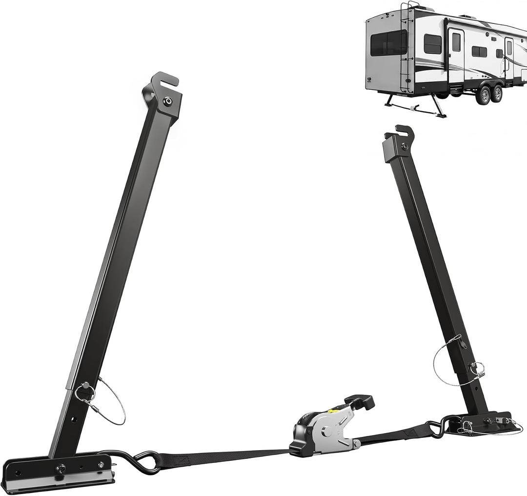 ACOCO RV I-Beam Mount Stabilizer, Adjustable 17''-35'' with Carry Bag
Heavy-Duty Carbon Steel, with 10 Reflective Strips No-Drill Mount, Stop RV Wobble for 5th Wheel & Travel Trailer