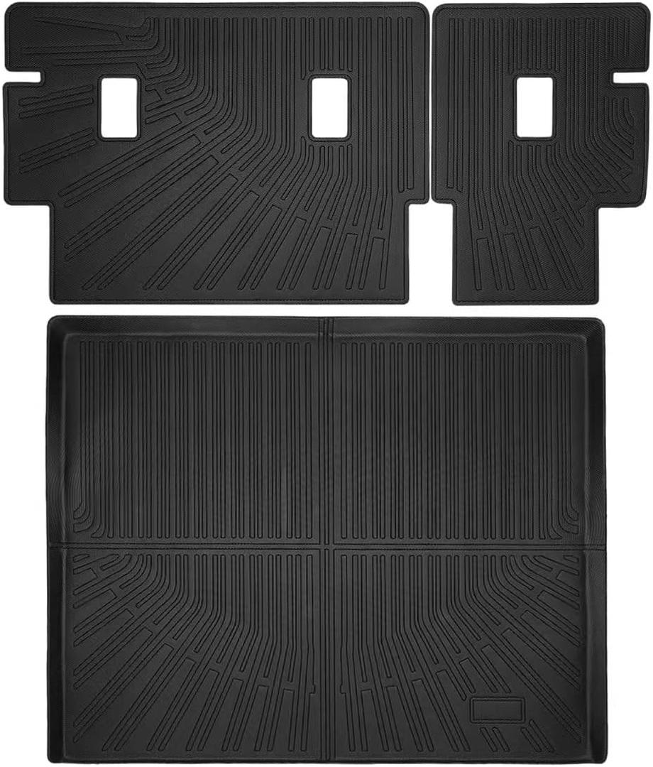 for GMC Hummer EV SUV 2023-2025 Accessories Cargo Mat Cargo Liner Trunk Mat Back Seat Cover Protector Backrest Mat Dog Liner TPE