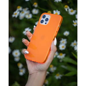 Neon Orange Clear iPhone Case