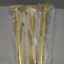 Seimneire 4pcs 16 Inch Furniture Legs, Straight Conical Metal Legs Luxury Gold Mid-Century Style Furniture Feet for Sofa Cabinet Table Chair Cupboard Couch Ottoman Home DIY Projects