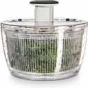 Cove Carol Large Salad Spinner, One-Handed Press-Type Vegetable Dryer, Built-in Filter Suitable for Fruits, Lettuce, and Vegetables; Salad Spinner, Lettuce Spinner 6.3 QT, Black