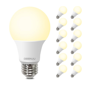 A19 LED Light Bulbs, 60 Watt Equivalent LED Bulb, 2700K Soft White 800Lumen Light Bulb 8W, Non-Dimmable Lighting E26 Base, CRI 80+, 15000+ Hours Lifespan, Pack of 12