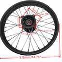 14" Front Wheel Rim for 110cc 125cc Dirt Bike tao TTR SSR CRF Apollo 12mm Axle