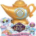 Magic Mixies Magic Genie Lamp with Interactive 8" Blue Plush Toy and 60+ Sounds & Reactions. Unlock a Magic Ring and Reveal a Blue Genie from The Real Misting Lamp. Gifts for Kids, Ages 5+