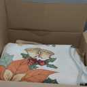 Lahome Floral Christmas Rugs for Living Room, Washable Christmas Rug 8x10 Under Bed Soft Xmas Tree Rug, Stain Resistance Large Carpets for Dining Room Office Home Decor, Beige/Multi