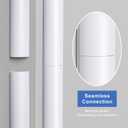 Cord Hider 39in (3 x L13in), Cable Cover for 2-4 Cords on Wall, Wire Hider for Wall Mount TV, Cable Raceway White W1.4inxH0.7in