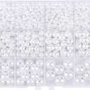  Pearl Bead Kit 1934pcs 3/4/6/8mm Round Pearl Beads White Pink Craft Pearls with 150pcs 3 Styles Metallic Spacer Beads for Earrings Bracelets Necklaces Jewelry DIY Crafts Making