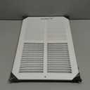 HVAC Premium 16" X 10" 2-Way-Vertical AIR Supply Grille - Vent Cover & Diffuser - Flat Stamped Face - White [Outer Dimensions: 17.75"w X 11.75"h]