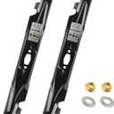 High Lift Mower Blades 23.25 Inch Replacement for Cub Cadet 742P05510-X 742-05510-X MTD Craftsman Troy-Bilt 46-Inch Deck Diamond Center Hole with Nuts and Washers 2PCS
