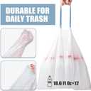 Small Trash Bags 4 Gallon - 150 Count Drawstring 4 Gallon Trash Bag, Tear-Free 4 Gal Small Garbage Bags for Office Bedroom Bathroom Trash Bags, Unscented White 4 Gal Trash Can Liners