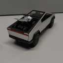 LLWEIT 1:32 Scale Toy Trucks Die-Cast Metal Body,Pull Back Car with Opening Doors with Metal Motorcycle,Boy Truck Toy for Age 3+ (Small, Silver)