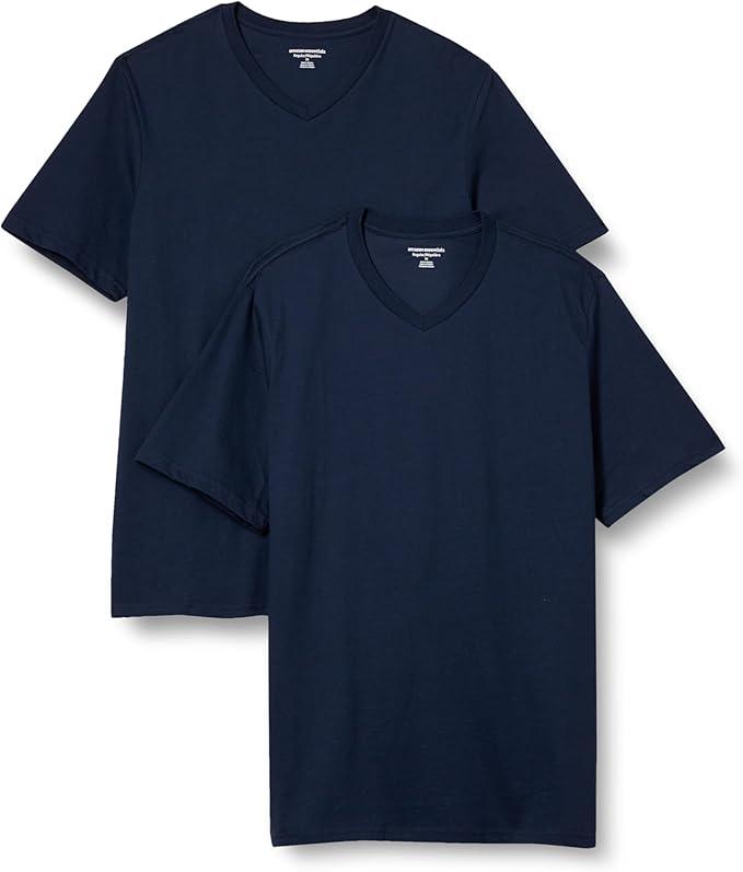 Men's V-Neck T-Shirts, Pack of 2 (3X-Large Big)