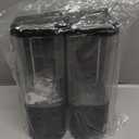 Shampoo and Conditioner Dispenser Wall Mounted, Shower Soap Dispenser No Drill Upadate Easy Slot Install, Shampoo Dispenser for Shower Bathroom Large Capacity 500ml * 2 Chamber Holder Black