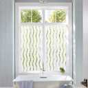 LEMON CLOUD Window Film for Privacy and Light ProtectionNon Adhesive Removable Glass Covering Opaque Window Sticker Self Static Cling Vinyl Glass Film for Home Office (23.6 x 78.7 Inch,Wavy)