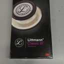 3M Littmann Classic III Monitoring Stethoscope, 5870, More Than 2X as Loud, Weighs Less, Stainless Steel Rainbow-Finish Chestpiece, 27" Black Tube, Stem and Headset