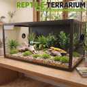 ALOTIKI 64 Gallon Reptile Enclosure 36"x24"x18" Bearded Dragon Reptile Tank