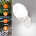 LED Modern Motion Sensor Outdoor Lights Fixtures Wired Round 18W Wall Sconce Light Exterior Porch Lights for Patio Garage Doorway Matt White Cool White 6000K