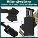 2 Pack 40 Angled Pistol Magazine Pouch Compatible MOLLE/Belt, Canted 9MM Mag Holder Easy Access, Universal Mag Holster for .40 Cal/ 45Acp S&W/Sig