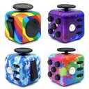 Lollyx Fidget Toy Cube, 4 Pack Cube Fidget Anxiety Relief Toys for Kids and Adults, 6 Sided Fidget Toys Cube Hand-Held for Adults, Audible/ Silent Cube Toys Fidget for ADD/ ADHD/ OCD