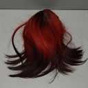 testar Blonde Bob Wigs For White Women 14 IN Ombre Short Bob Wigs with Curtain Bangs Layered Straight Synthetic Wigs for Daily Party Cosplay Christmas Use (613 Blonde)