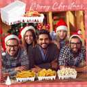 2 x 48 Pcs Christmas Tree Paper Food Trays for Xmas Party Decoration Red Christmas Food Boat Nacho Trays Disposable Snack Holder for Winter Holiday Xmas Party Supplies