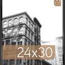 MCS Trendsetter 24x30 Poster Frame Black High-Gloss, Vertical & Horizontal Wall Hanging Large Picture Frame for Photos, Posters & Art Prints (1-Pack)