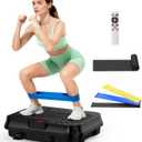 Shake Plate, Vibration Plate Exercise Machine for Lymphatic Drainage, 400 Lbs Capacity Whole Body Vibrating Plate Workout with Fitness Resistance Bands, Max Vibrating Frequency 250/Min for Weight Loss