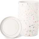 Simple Modern Travel Coffee Mug Tumbler with 360° Lid | Ceramic-Lined Insulated Stainless Steel Cold Brew Iced Coffee Cup | Gifts for Women Men Her Him | Voyager Signature | 12oz | Cream Terrazzo