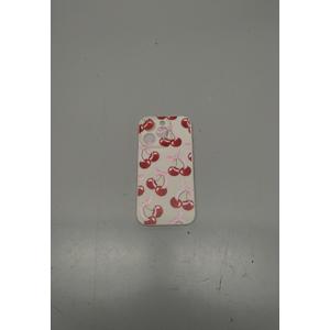 NITITOP Compatible with iPhone 14 Pro Case Aesthetic Cute Bow Knot Cherry Pattern for Women Girls Trendy Bowknot Ribbon Slim Fit TPU Bumper Shockproof Full Camera Protection Cover - White