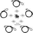 5Pack Laptop Cable Lock Hardware Security Cable Lock Anti Theft 5Keys 6.7Ft Compatible for Tablet Laptops, iMac,Out Door TV,Mac mini,& Other Devices Longer Cable 5PCS keyed Alike