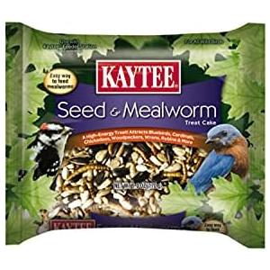Kaytee Wild Bird Seed & Mealworm Seed Treat Cake, 6 Ounces, 2 Pack, Best buy Jan/01/27