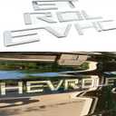 Tailgate Insert Letters Compatible with 2019 2020 2021 2022 2023 2024 3D Abs Plastic Emblems Badges with Strong Adhesive Chrome Silver