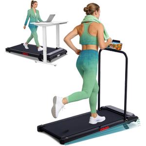 Portable Walking Pad Treadmill with Incline, 0.6-7.6MPH Mini Walking Treadmills for Home Small,3.0HP Electric Under Desk Treadmill for Exercising, Small Treadmills with Handle Bar, 350 LB Capacity
