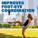 Kickit | The Original Birdie Soccer Trainer | Play Outdoors, Indoors or Backyard, Beach or Tailgate, All Ages Fun & Travel Friendly (Black)