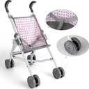 deAO Baby Doll Stroller Crib Bed Nursery Role Play Set Baby Doll with Accessories and Play Mat,Travel Cot,Bouncer,Foldable Stroller and Travel Bag Gifts for Toddlers Girls Boys