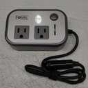 200W Car Power Inverter, FOVAL 12V DC to 110V AC Car Inverter with 4 USB Ports Car Outlet Adapter, Power Inverter for Vehicles, Car Plug Adapter Outlet for Laptop Computer Charger (Gray) (Grey)