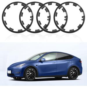 Rim Protector for Tesla Model Y Accessories 2025, 20 Inches Induction ABS Wheels Rim Hubcaps Cover Protection for Tesla Model Y 2020-2025 [Sturdy & Wear-Resistant] - 4pcs