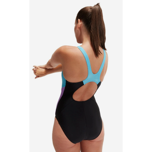 Speedo Womens Colourblock Splice Muscleback Pool Beach Swimsuit Swimwear, Size XXS