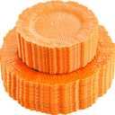 SUT 60PCS Orange Plates - Heavy Duty Orange Plastic Plates Disposable for Party - Include 30PCS 10inchDinner Platos and 30PCS 7inch Dessert Platos