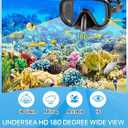 Ubekezele Snorkeling Gear for Adults Men Women,4 in 1 Snorkel Set with Panoramic View Diving Mask Anti-Fog Anti-Leak,Dry Top Snorkel,Fins and Travel Bag for Swimming,Snorkeling and Travel Diving