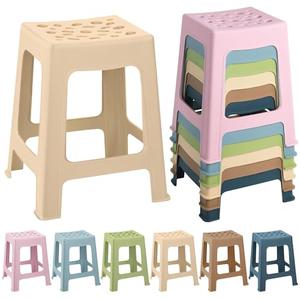 TURSTIN 6 Pack Plastic Stools 16.9 Inch Nesting Stools Bohemia 6 Color Portable Backless Bar Stool Flexible Seating Chairs for Back-to-School Season Classroom Office Home
