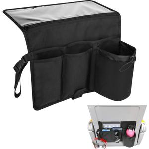 Cosmos Airplane Seatback Organizer Flight Travel Essentials Seat Back Storage Bag Airline Seat Hanging Pockets for Tablet, Magazines, Phone and Water Bottle | Keep Personal Items Clean & Organized