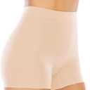 Womens Seamless Shaping Boyshorts Panties Tummy Control Underwear Slimming Shapewear Slip Shorts, Medium, Beige