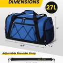 Vorspack Gym Bag for Men - 18 Inches Duffle Bag for Travel Duffel Bag with Shoe Compartment Lightweight Travel Bag for Gym Sports Overnight Weekender - Blue