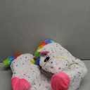 INPANY Unicorn Bouncy Horse Toys, Toddlers Girl Bouncing Animals, Inflatable Ultra Thick Plush Horse Hopper, Baby Ride-on Rubber Bouncer, Outdoor Indoor Cute Birthday Gift for 2 3 4 Year Old Girl Kid